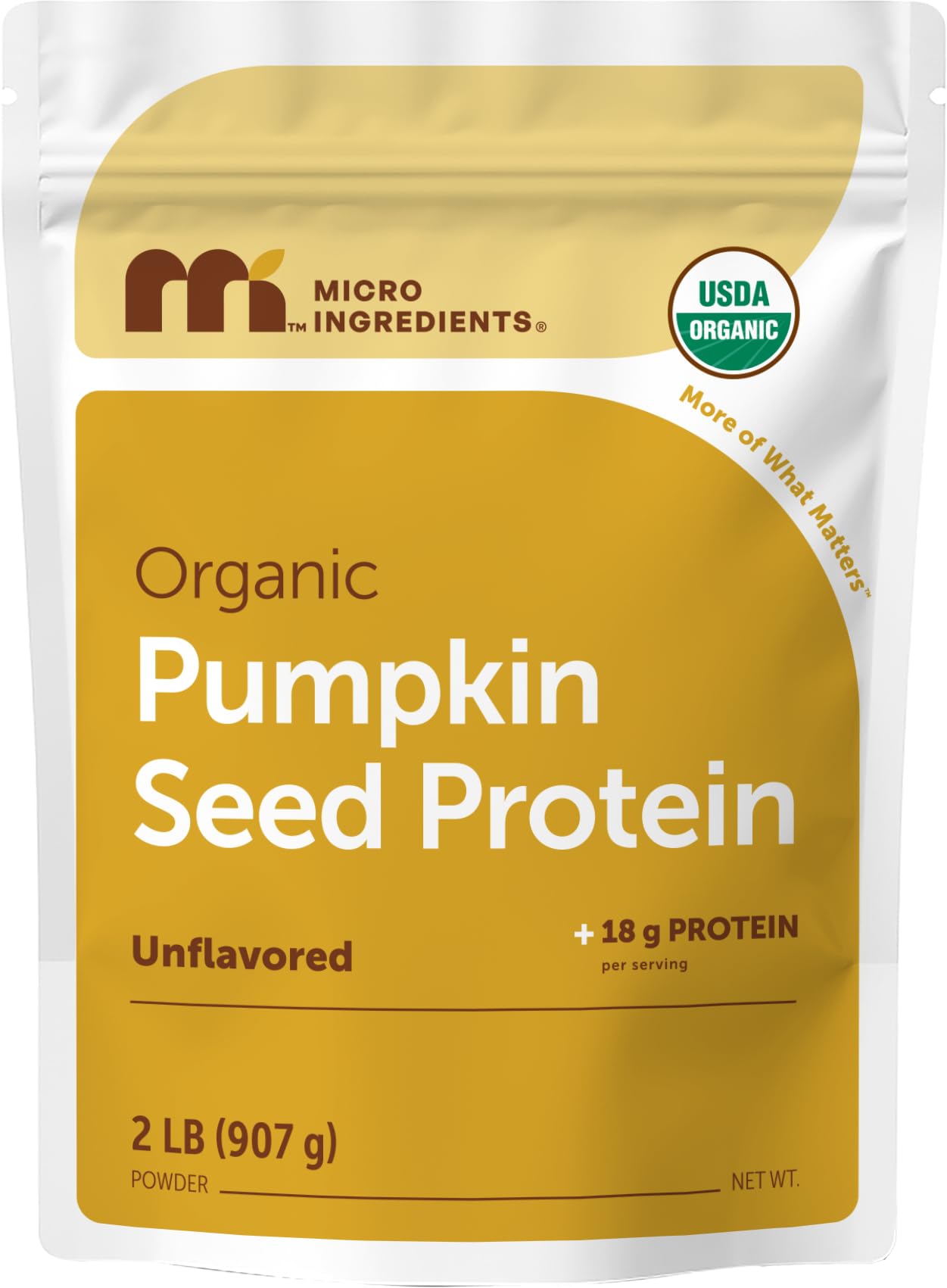 Micro Ingredients Organic Pumpkin Seed Protein Powder, 2lb | Raw Plant-Based Protein | Single-Ingredient Powder | Smooth Texture & Versatile Use | Non-GMO, Soy Free - dailyvitalstore