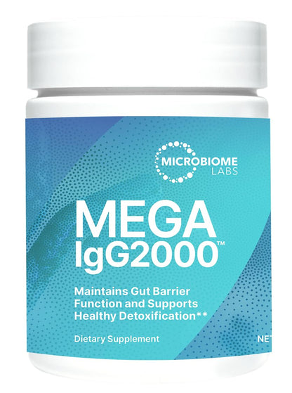 Microbiome Labs Mega IgG2000 Gut Health Powder for Women, Men & Kids 2+ - IgG Immunoglobulin Supplement for Digestive Health Support - Dairy-Free Bovine Colostrum - dailyvitalstore