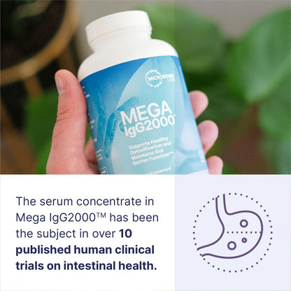 Microbiome Labs Mega IgG2000 Gut Health Powder for Women, Men & Kids 2+ - IgG Immunoglobulin Supplement for Digestive Health Support - Dairy-Free Bovine Colostrum - dailyvitalstore