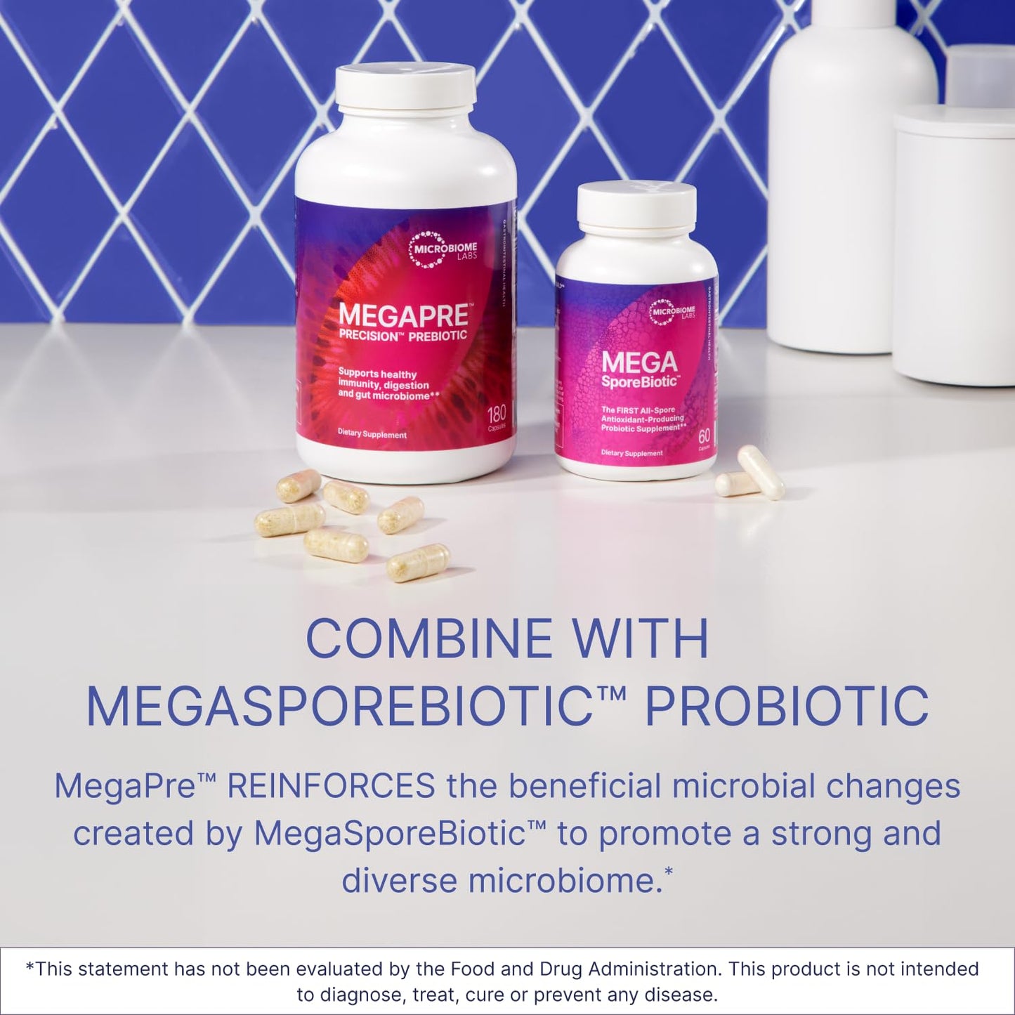 Microbiome Labs MegaPre Prebiotic Fiber Powder for Women, Men & Kids - Pineapple Orange Guava Prebiotic Fiber Supplement Powder with Clinically Tested Oligosaccharides - dailyvitalstore