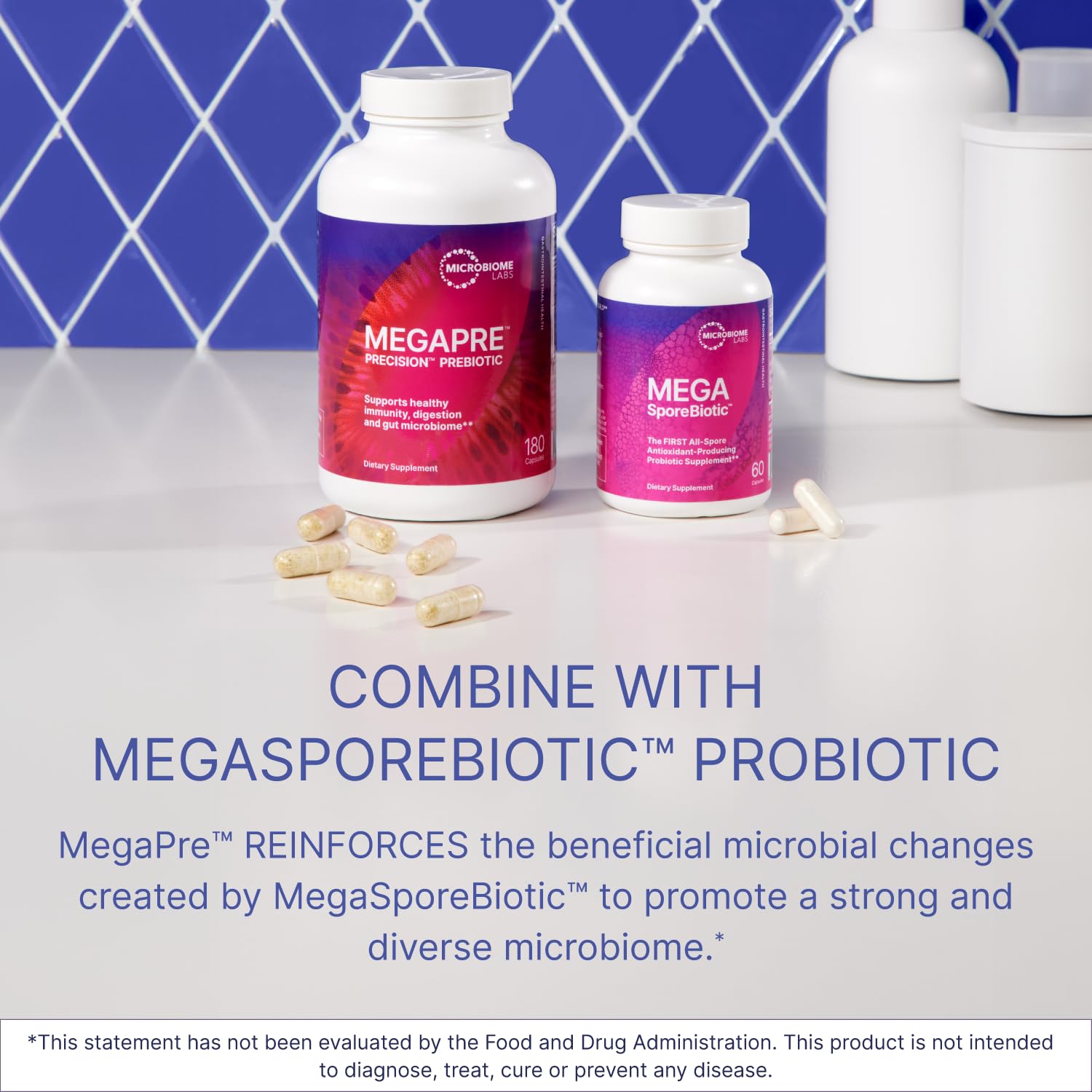Microbiome Labs MegaPre Prebiotic Fiber Powder for Women, Men & Kids - Pineapple Orange Guava Prebiotic Fiber Supplement Powder with Clinically Tested Oligosaccharides - dailyvitalstore