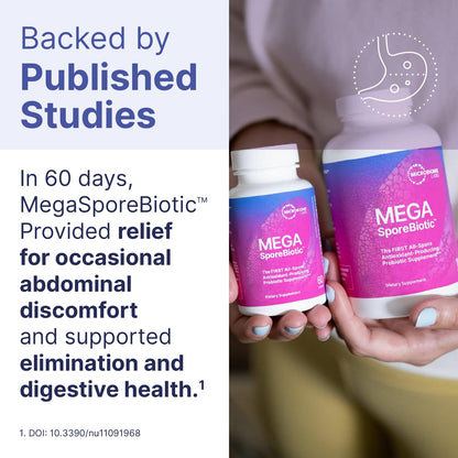 Microbiome Labs MegaSporeBiotic Probiotics for Women & Men - Spore-Based Probiotic for Gut Health & Digestive Support - Shelf-Stable, Travel-Friendly, - dailyvitalstore