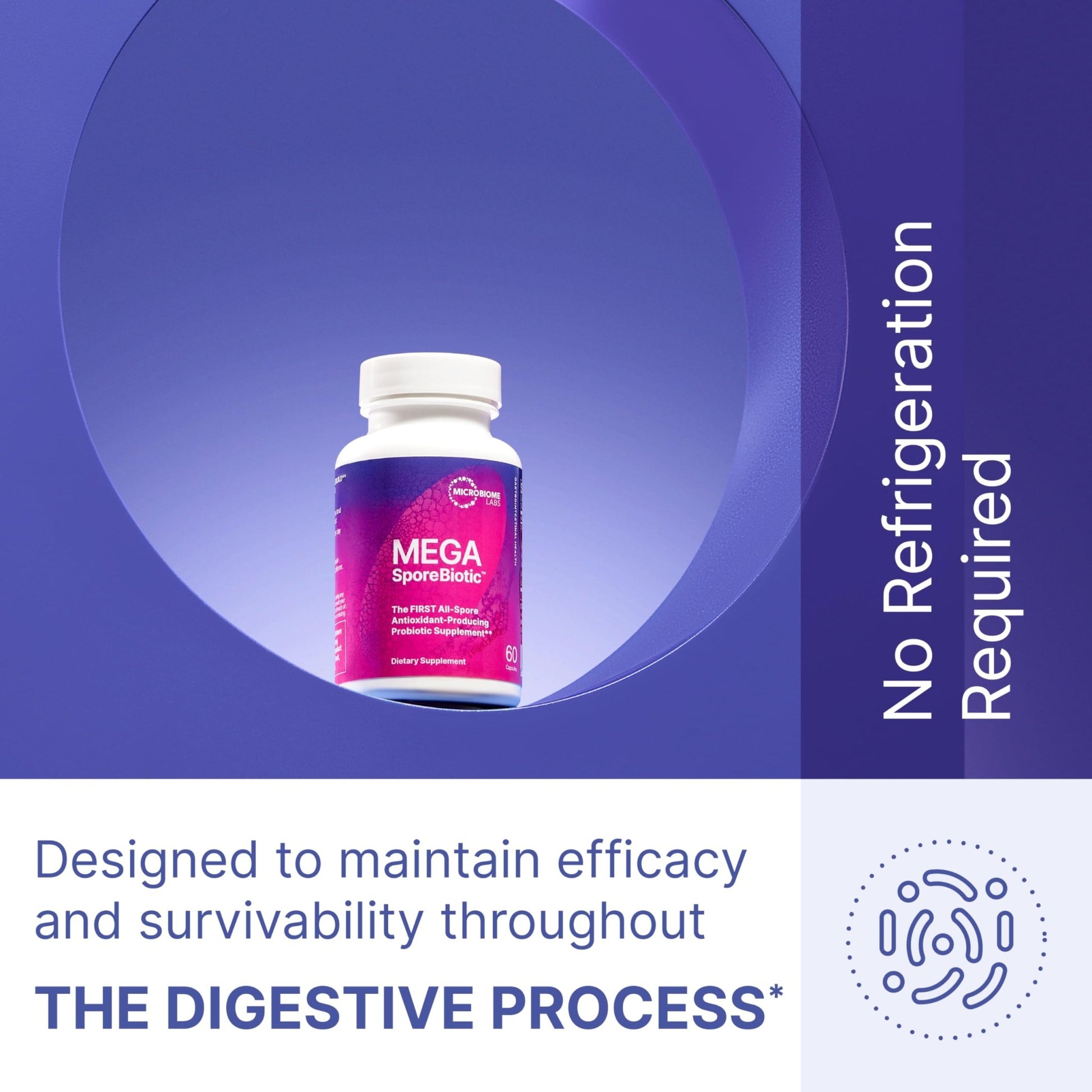 Microbiome Labs MegaSporeBiotic Probiotics for Women & Men - Spore-Based Probiotic for Gut Health & Digestive Support - Shelf-Stable, Travel-Friendly, - dailyvitalstore