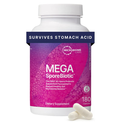 Microbiome Labs MegaSporeBiotic Probiotics for Women & Men - Spore-Based Probiotic for Gut Health & Digestive Support - Shelf-Stable, Travel-Friendly, - dailyvitalstore