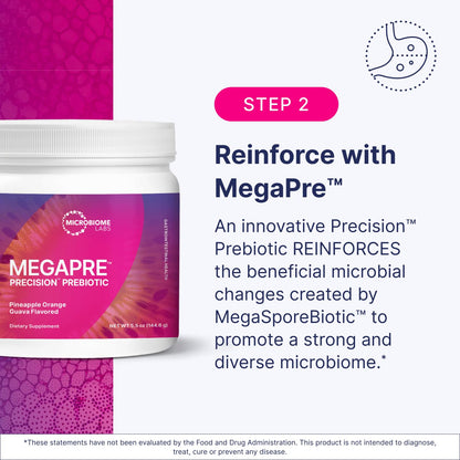 Microbiome Labs Total Gut Restoration Kit (Powder) - 3-Product Gut Health Spore Based Probiotic, Prebiotic Powder & Mucosal Immunoglobulin + Amino Acids Supplement - dailyvitalstore