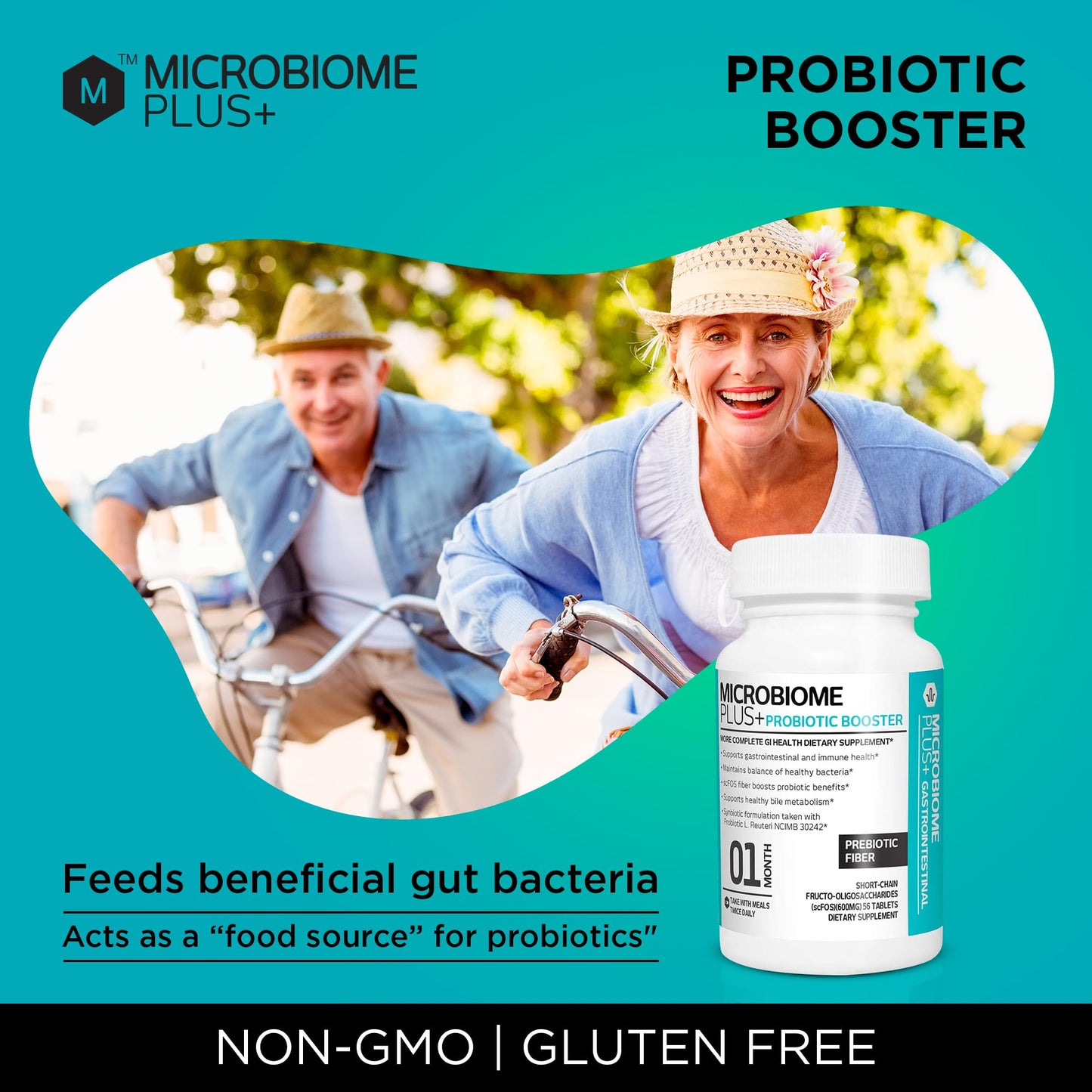 Microbiome Plus Prebiotics scFOS Prebiotic Fiber, Boosts Probiotic Benifits, GI Digestive Supplements, Allergy Safe and Gluten-Free - dailyvitalstore