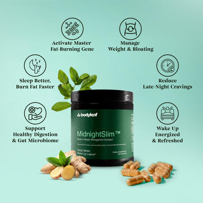 MidnightSlim™ | Advanced Nighttime Weight | Maximum Strength Metabolism Support, Digestive Health, Peaceful Sleep | Premium Probiotic Complex | 30 Capsules - dailyvitalstore
