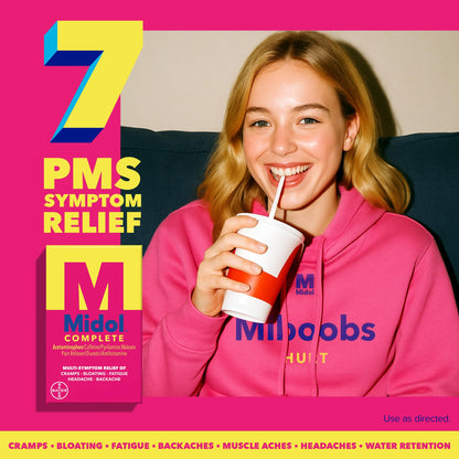Midol Complete Menstrual Pain Relief Caplets, 40 Count - Provides Cramp, Headache, and Bloating Relief - dailyvitalstore