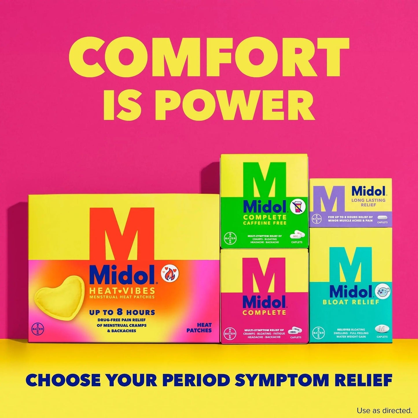 Midol Complete Menstrual Pain Relief Caplets with Acetaminophen for Period Cramps, and Menstrual Symptom Relief - 40 Count (Pack of 3) (Packaging May Vary) - dailyvitalstore