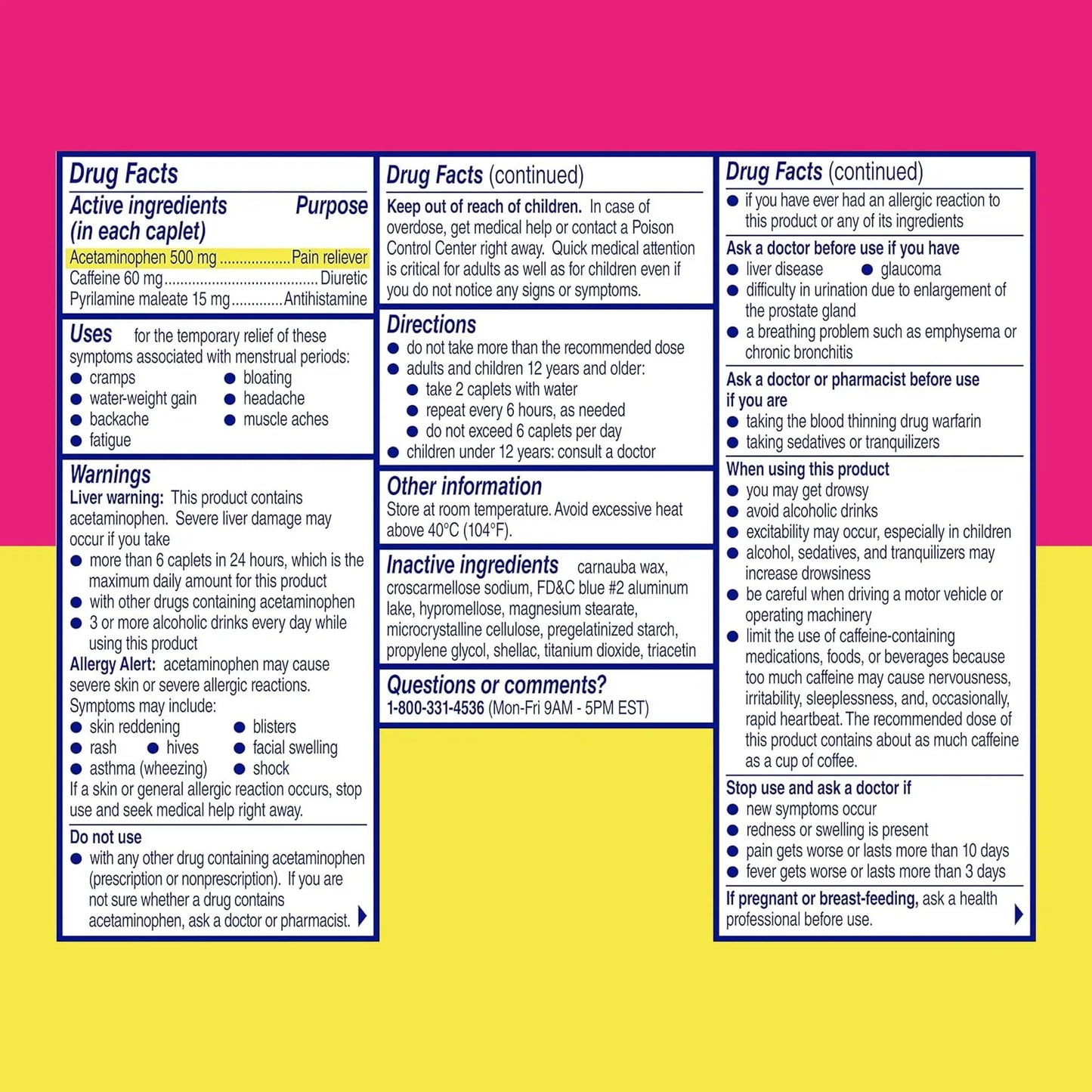Midol Complete Menstrual Pain Relief Caplets with Acetaminophen for Period Cramps, and Menstrual Symptom Relief - 40 Count (Pack of 3) (Packaging May Vary) - dailyvitalstore