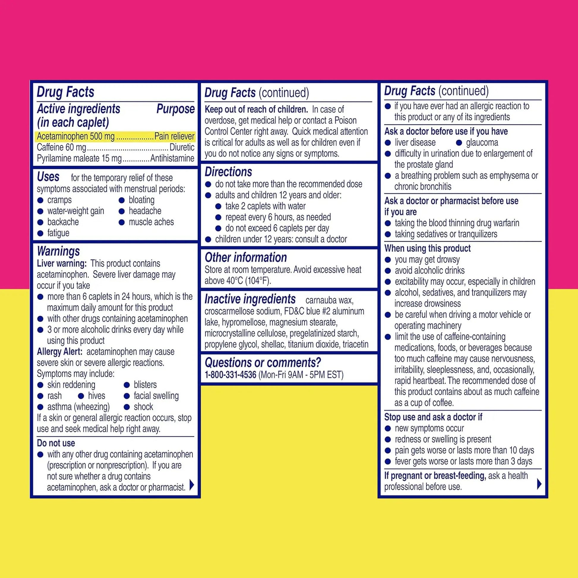 Midol Complete Menstrual Pain Relief Caplets with Acetaminophen for Period Cramps, and Menstrual Symptom Relief - 40 Count (Pack of 3) (Packaging May Vary) - dailyvitalstore