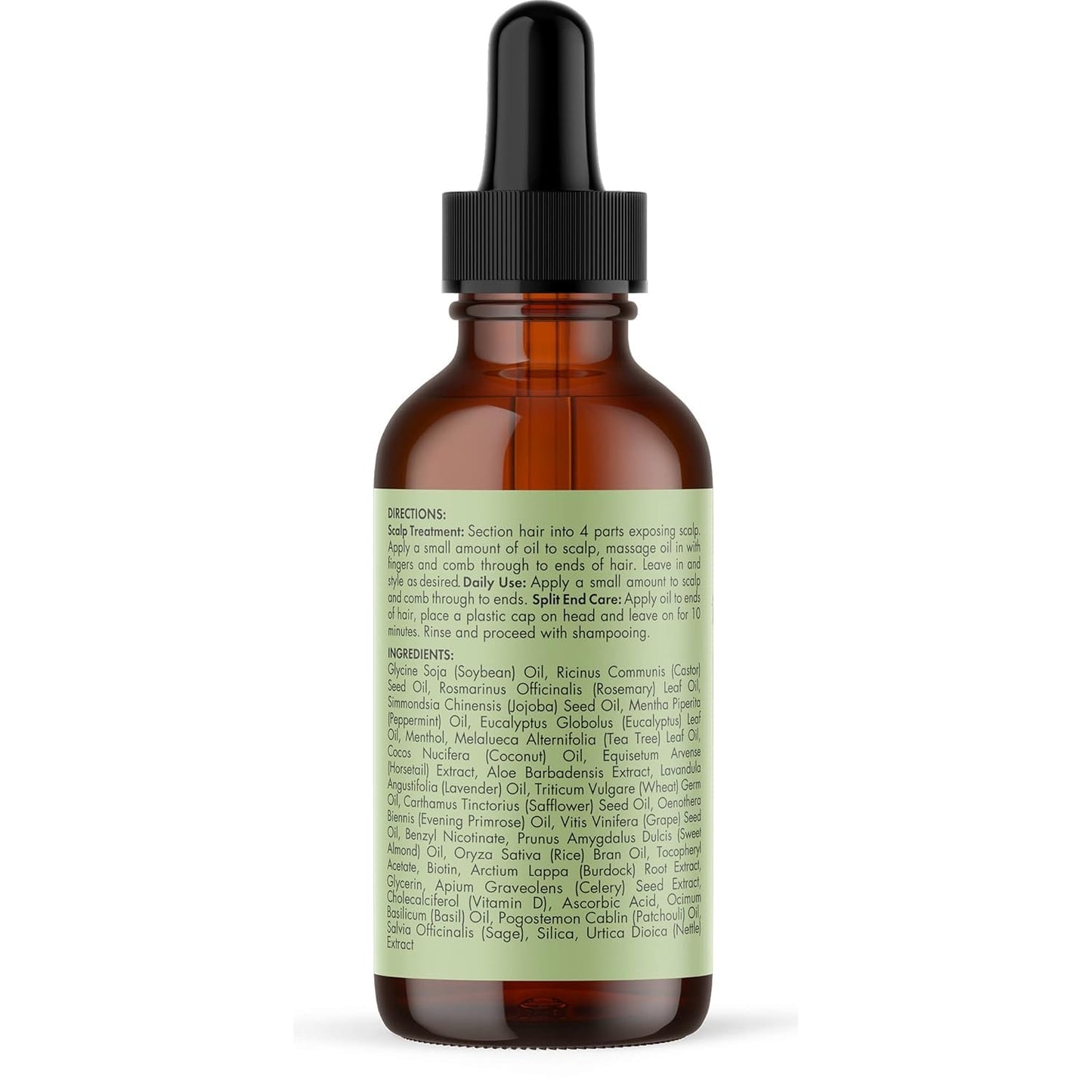 Mielle Organics Rosemary & Mint Hair Oil - Strengthening Biotin Oil Infused Frizzy & Damaged Hair Care - Split Ends & Dry Scalp Treatment - dailyvitalstore
