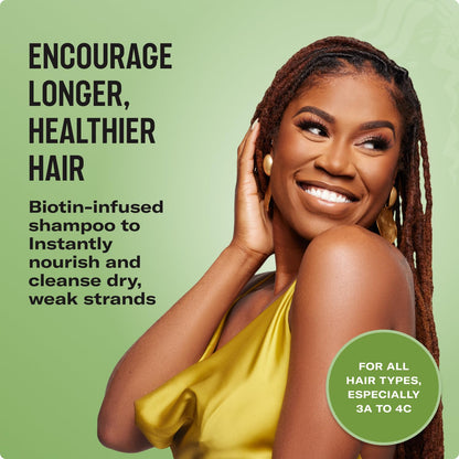 Mielle Organics Rosemary Mint Hair Strengthening Biotin Shampoo - Moisturizing Hair Shampoo for Women and Men to Gently Cleanse, Repair & Protect Strands (12 oz) - dailyvitalstore