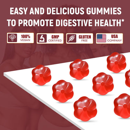 Migcopat Fiber Gummies with Probiotics,10G Fiber per Serving No Sugar Added Apple Flavor, with 10 Billion CFU Probiotics Blend, Apple Cider Vinegar, - dailyvitalstore