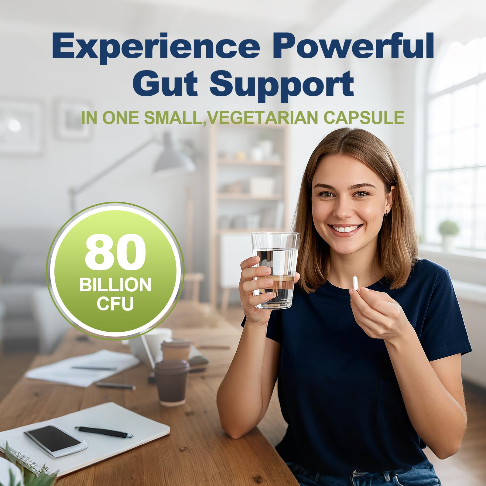 Migcopat Probiotic Prebiotic, Postbiotic & Digestive Enzymes for Digestive Health, 80 Billion CFU Probiotics Complete Gut Support with Berberine, Cinnamon, L-Glutamine - dailyvitalstore