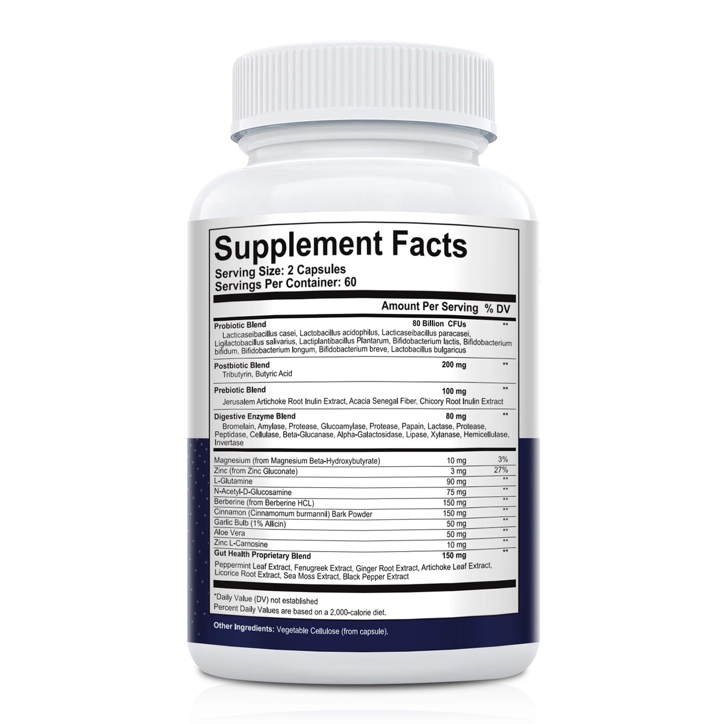 Migcopat Probiotics for Digestive Health, 80 Billion CFU Probiotics, Prebiotics, Postbiotics & Digestive Enzymes, Gut Health Capsules with Berberine, Cinnamon, - dailyvitalstore