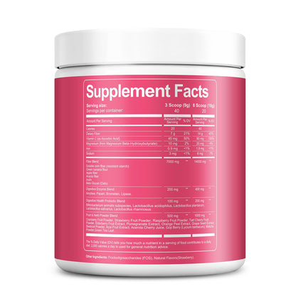 Migcopat Superfood Fiber Powder with Probiotics, Prebiotics, Digestive Enzymes, Vitamin C, Inulin, Magnesium, 14G Fiber Supplement for Digestive Support & Skin Health - dailyvitalstore