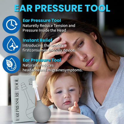 Migraine & Ear Pressure Relief Device | Tension Headache, Ear Ache & Airplane Pressure Relief | Drug-Free Migraine Relief Products Gift for Sufferers（Gray） - dailyvitalstore