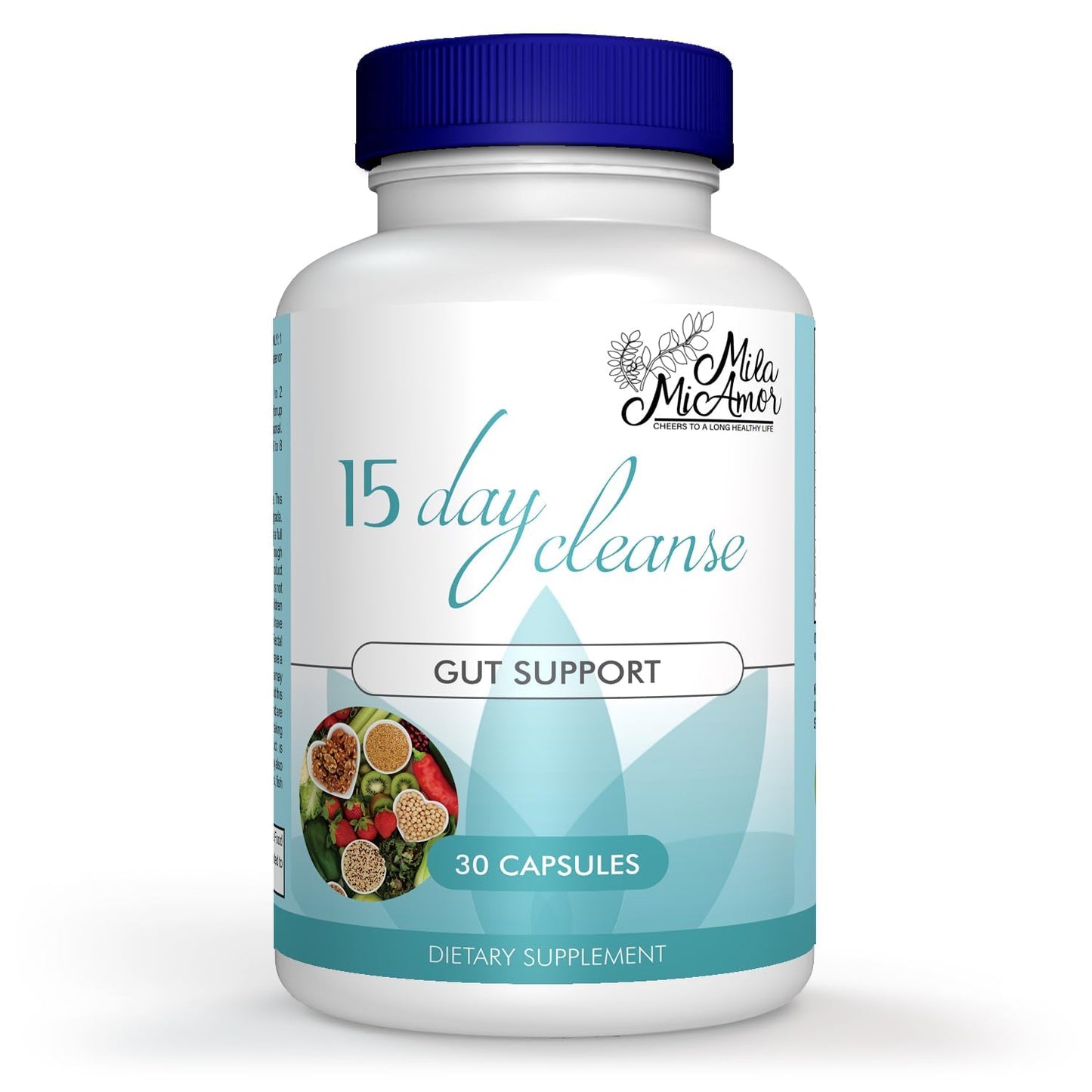 Mila Miamor 15 Day Cleanse - Gut and Colon Support - Advanced Gut Cleanse Detox for Women & Men with Senna, Cascara Sagrada & Psyllium Husk - Non-GMO - Made in USA - 30 Capsules - dailyvitalstore