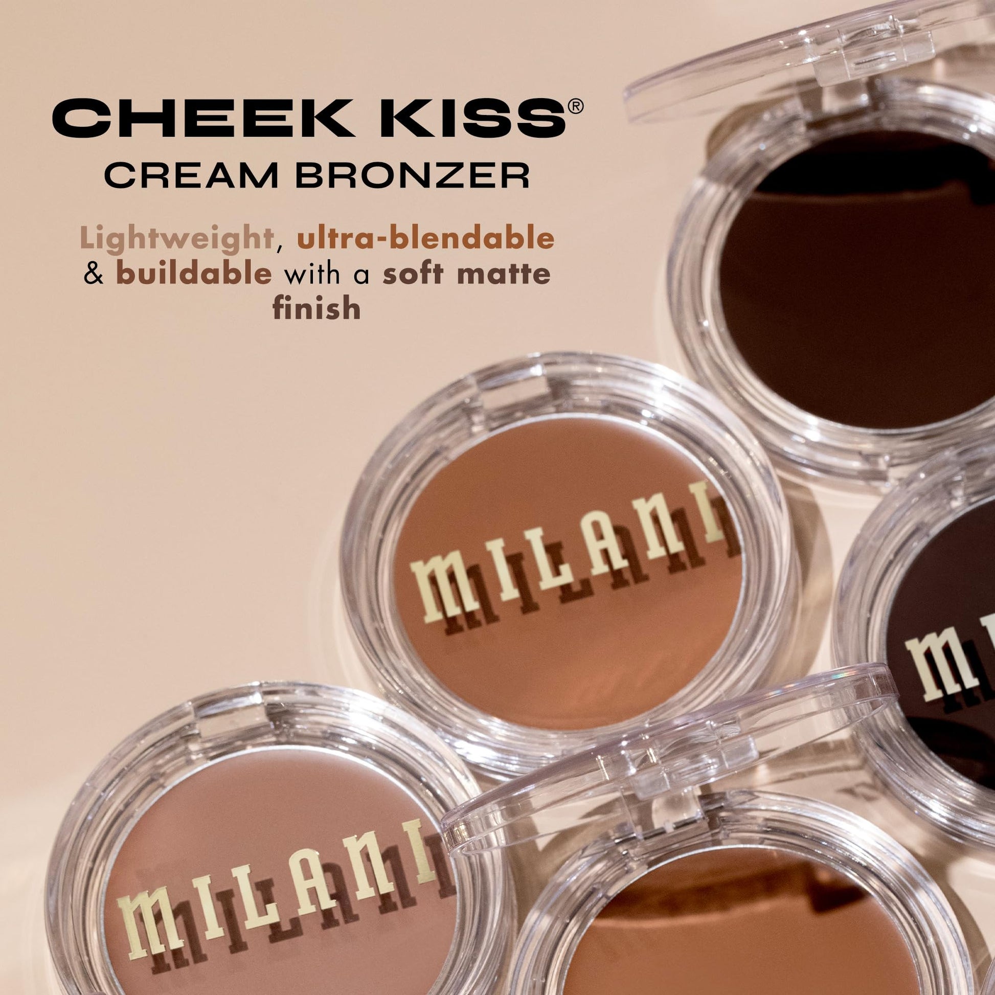 Milani Cheek Kiss Cream Bronzer, 110 - Hey Honey, Vegan & Cruelty-Free, Made in Korea, Lightweight Glow, Soft Matte Finish - dailyvitalstore