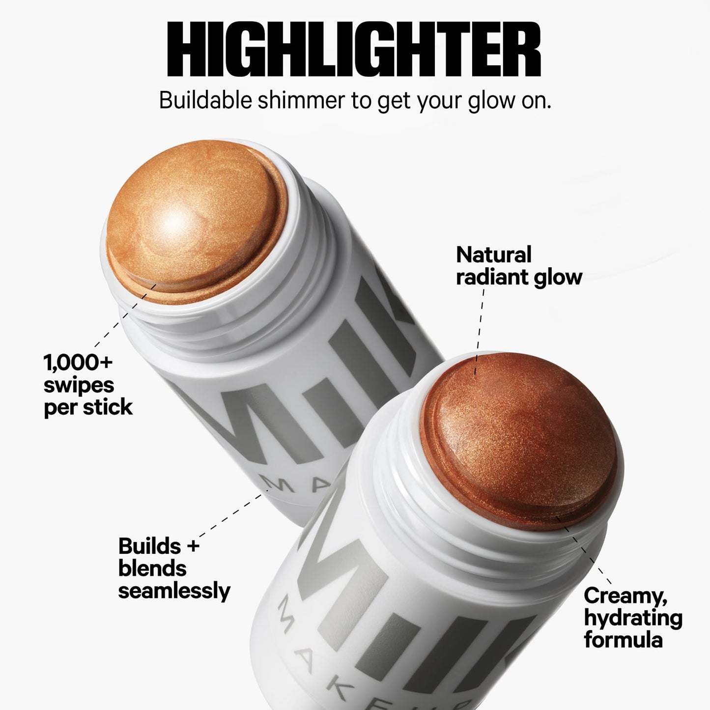 Milk Makeup Bronzer, Blush + Highlighter Set – Bronzer in Baked .19oz, Multi-Use Cream Blush + Lip Color in Werk (Dusty Rose) .21oz and Highlighter Stick in Lit (Champagne) .21oz – Hydrating Formulas - dailyvitalstore