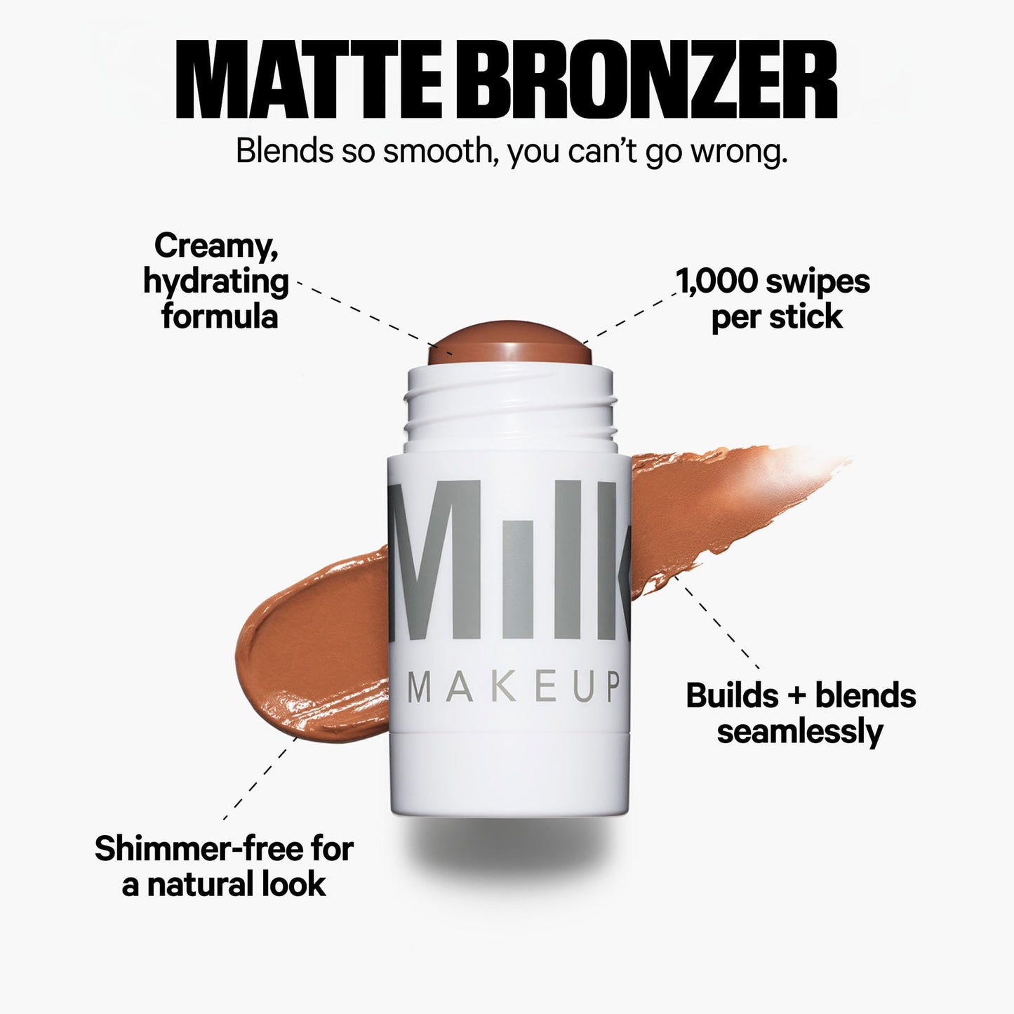 Milk Makeup Bronzer, Blush + Highlighter Set – Bronzer in Baked .19oz, Multi-Use Cream Blush + Lip Color in Werk (Dusty Rose) .21oz and Highlighter Stick in Lit (Champagne) .21oz – Hydrating Formulas - dailyvitalstore