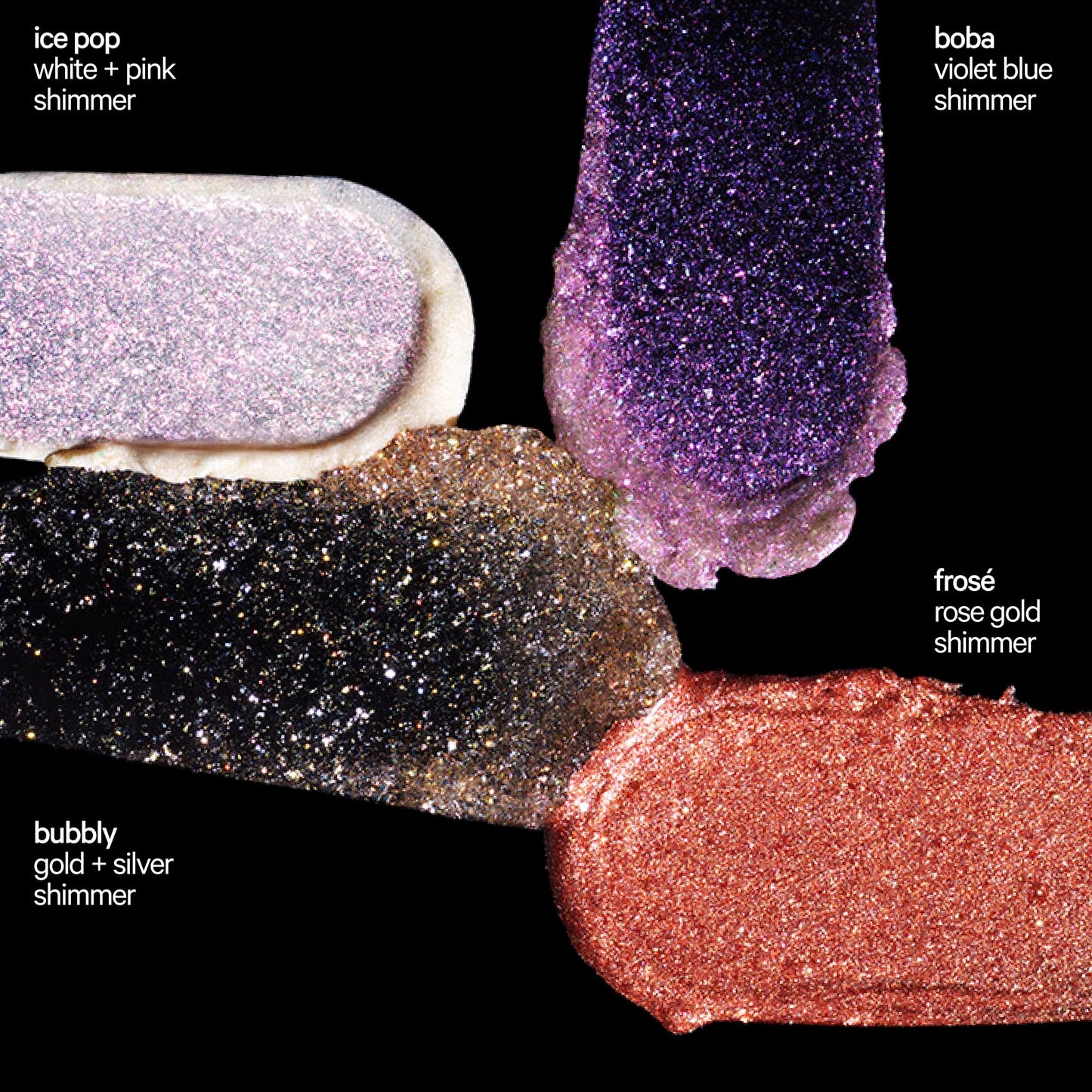 Milk Makeup Cooling Water Jelly Shimmer – Buildable Face + Body Highlighter Stick for Sheer Shimmery Glow – Long-Lasting, Hydrating, Glitter Free Formula – Boba (Violet Blue), 0.17oz - dailyvitalstore