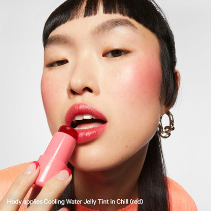 Milk Makeup Cooling Water Jelly Tint – Long-Lasting Sheer Lip + Cheek Stain with Firming Vegan Collagen + Hydrating Aloe – Transfer Proof, Buildable Lip Tint + Blush – Chill (Red), 0.17 oz - dailyvitalstore