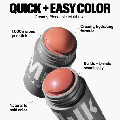 Milk Makeup Lip + Cheek Stick – Buildable Cream Blush + Lip Color w/Hydrating Mango Butter + Avocado Oil for a Natural Flush – Long-Lasting, Multiuse, Vegan Formula – Werk (Dusty Rose), 0.21 oz - dailyvitalstore
