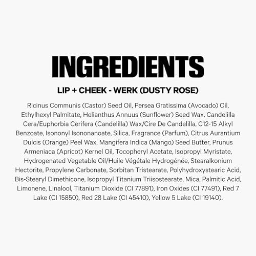 Milk Makeup Lip + Cheek Stick – Buildable Cream Blush + Lip Color w/Hydrating Mango Butter + Avocado Oil for a Natural Flush – Long-Lasting, Multiuse, Vegan Formula – Werk (Dusty Rose), 0.21 oz - dailyvitalstore
