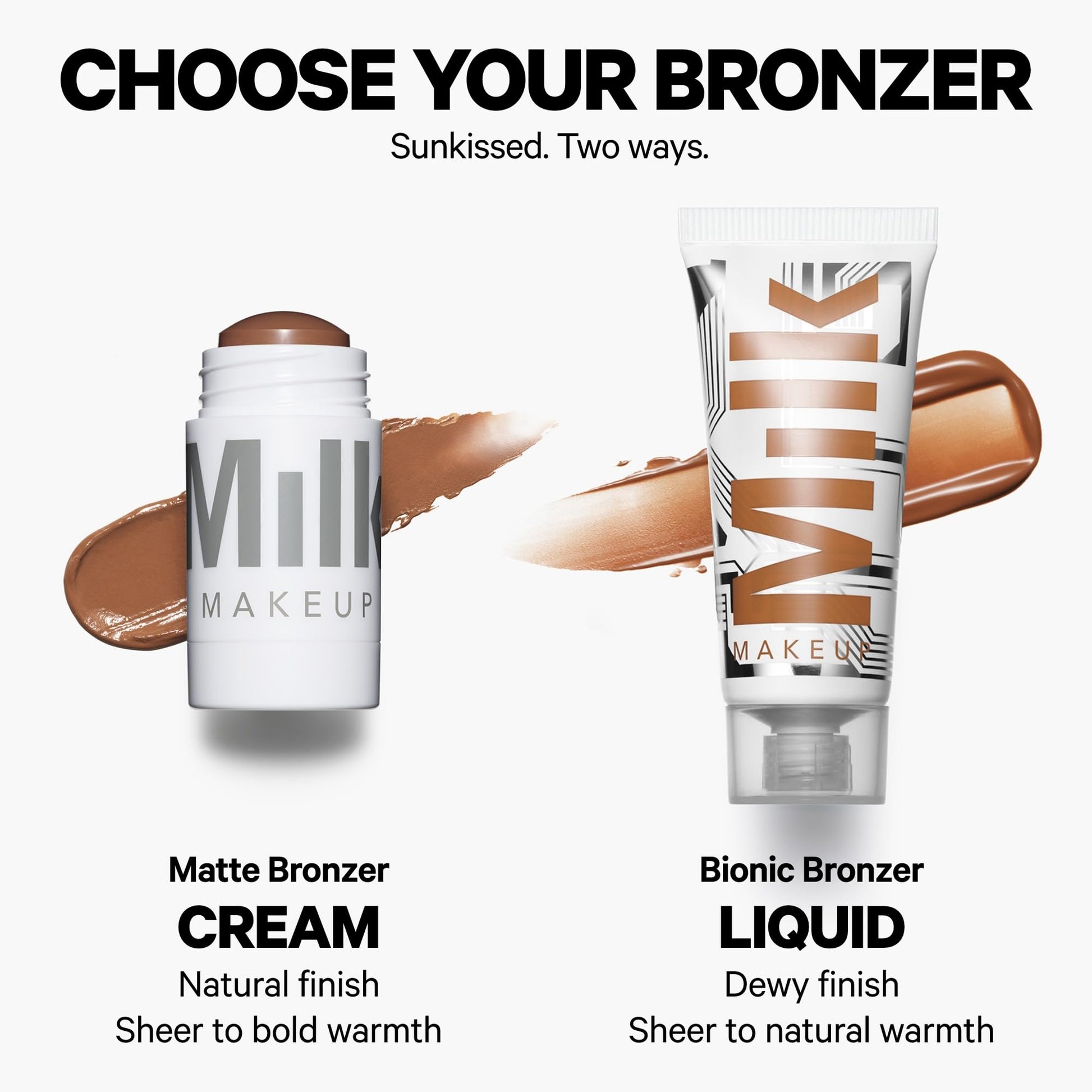 Milk Makeup Matte Bronzer – Buildable Cream Bronzer Stick with Mango Butter + Apricot Oil – Hydrating, Multi-Use Formula for a Sunkissed Glow – Baked, 0.19 oz - dailyvitalstore