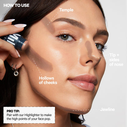 Milk Makeup Sculpt Stick – Cool-Toned Cream Contour Stick Adds Depth, Dimension + Shape for Natural-Looking Shadows – Hydrating, Buildable Formula w/Thyme Extract – Toasted (Fair to Light), 0.19 oz - dailyvitalstore