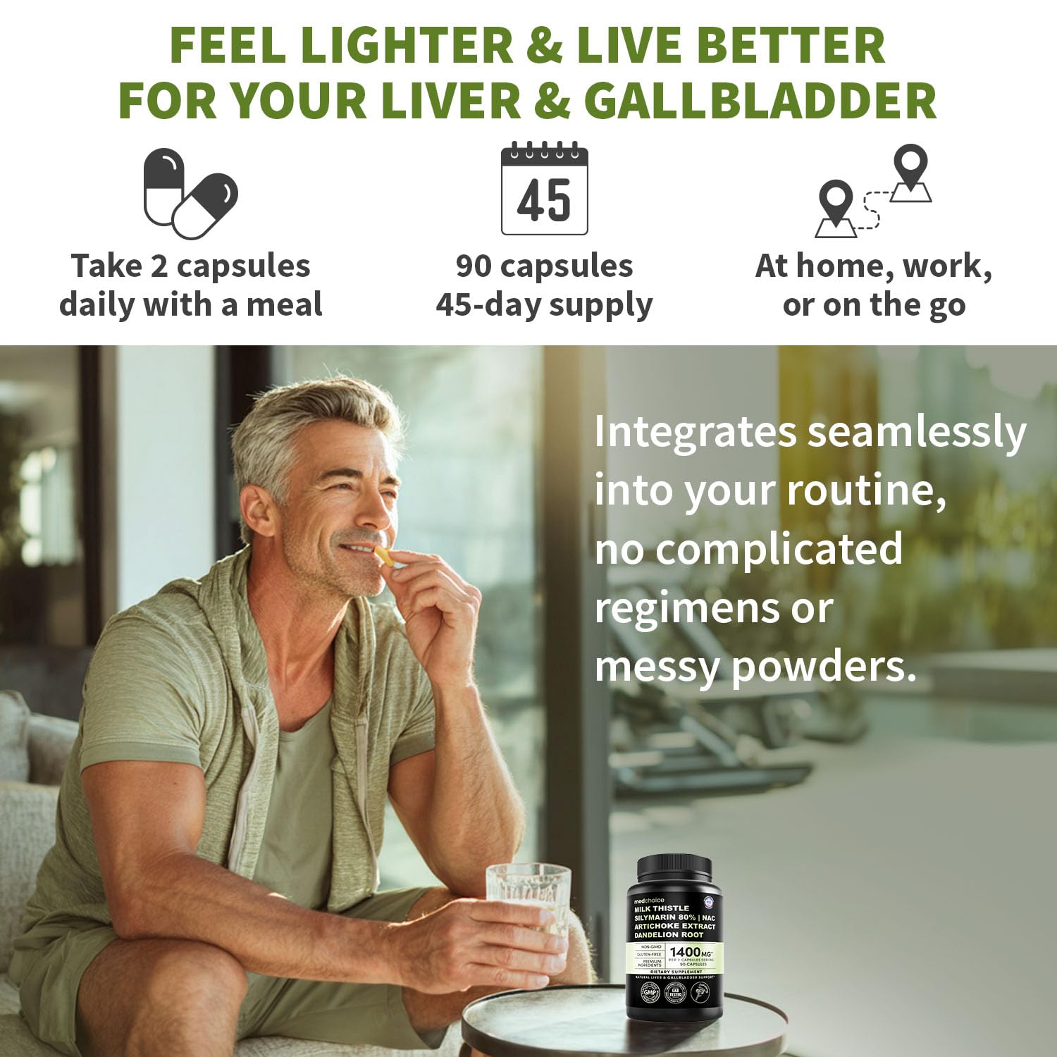 Milk Thistle Supplement w/ NAC, Artichoke & Dandelion – Liver Support Supplement & Gallbladder Supplements in One – Liver Detox – Milk Thistle - dailyvitalstore