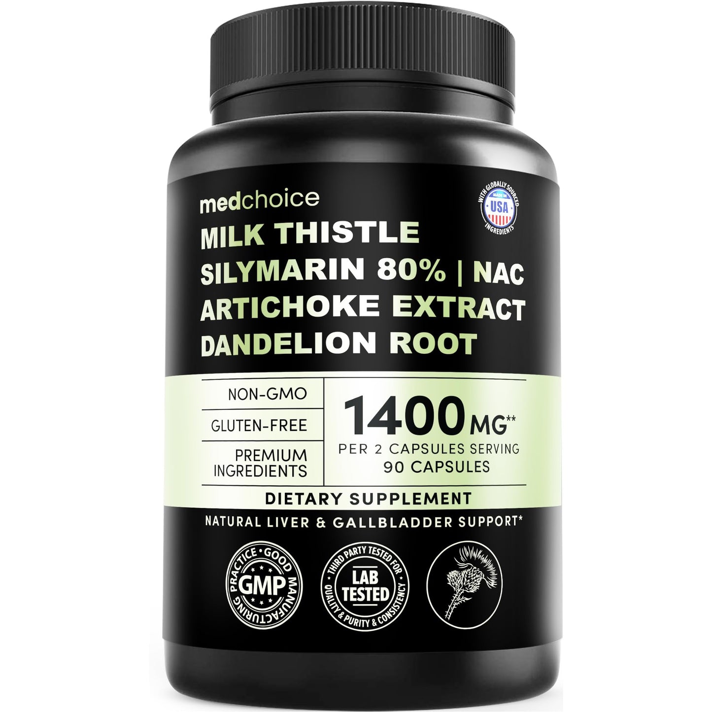 Milk Thistle Supplement w/ NAC, Artichoke & Dandelion – Liver Support Supplement & Gallbladder Supplements in One – Liver Detox – Milk Thistle - dailyvitalstore