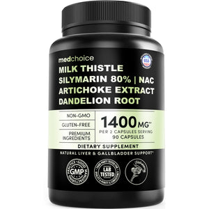 Milk Thistle Supplement w/ NAC, Artichoke & Dandelion – Liver Support Supplement & Gallbladder Supplements in One – Liver Detox – Milk Thistle - dailyvitalstore