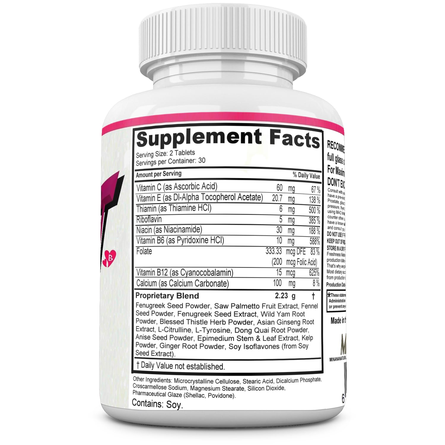 MINANATURALS Bust Blast Loaded Increase Breast Size Fast. Female Breast Enhancement - Bigger Boobs and Butt Pills. 60 Tablets - dailyvitalstore
