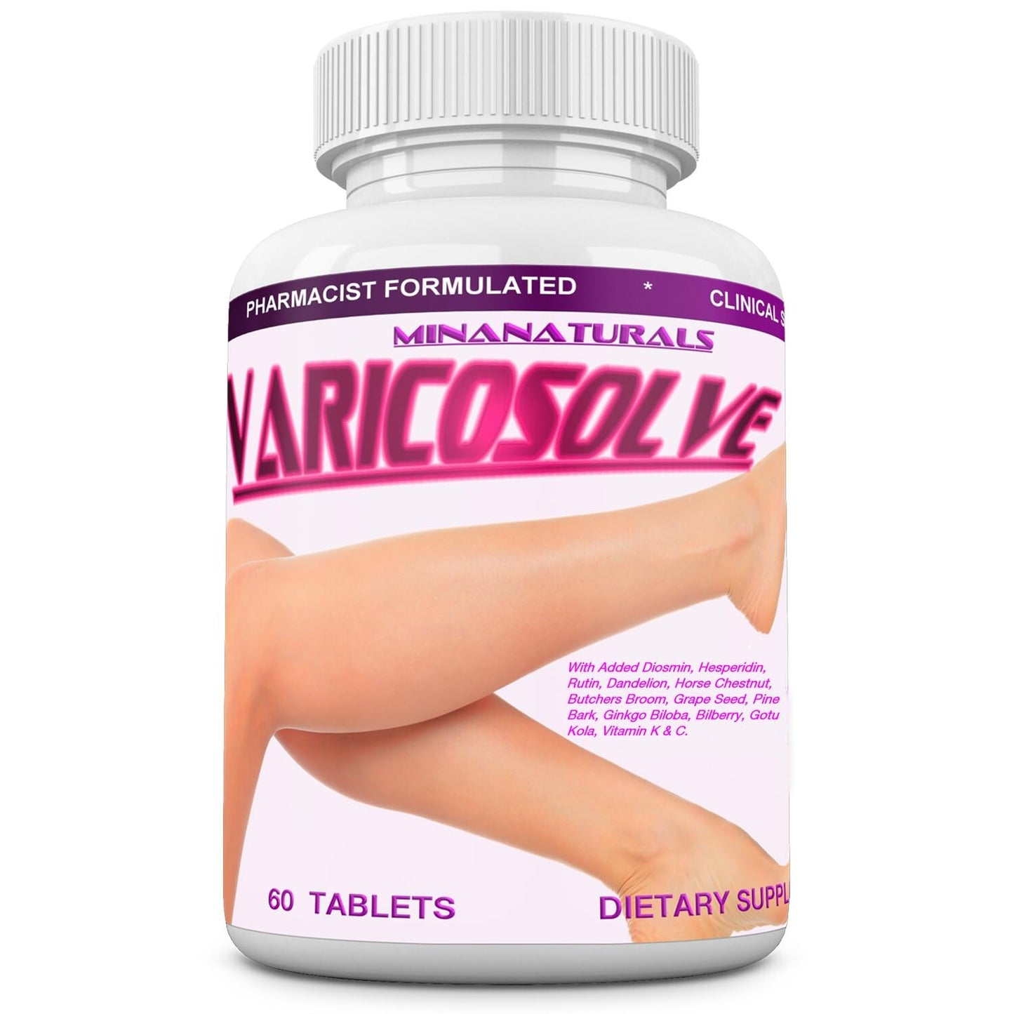 MINANATURALS VARICOSOLVE The Natural Supplement for Leg Veins. 60 Tablets - dailyvitalstore