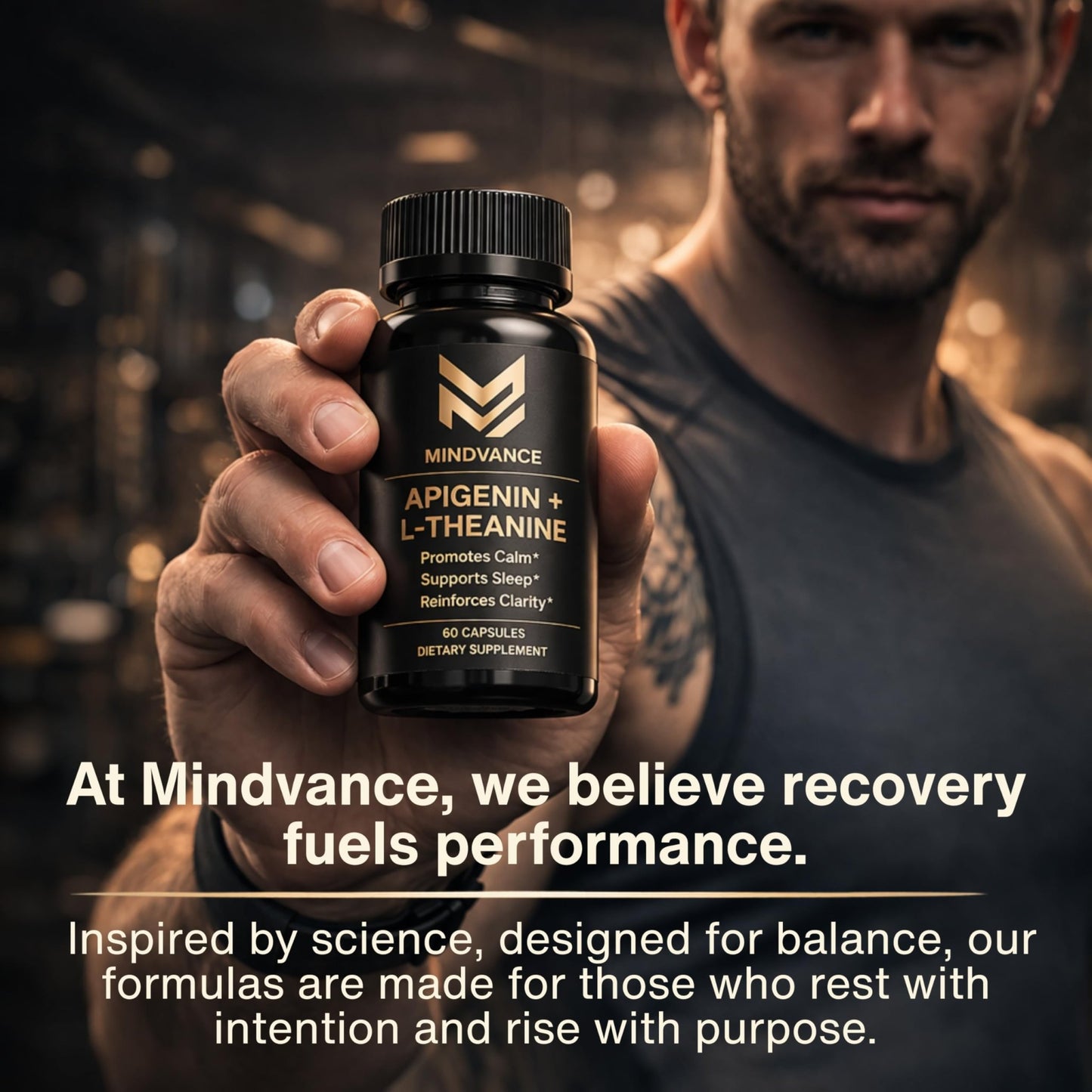 Mindvance Apigenin 100mg with L-Theanine 200mg Supplement Capsules for Sleep Support, Relaxation, Clarity & Calm | Melatonin Free | 60 Vegan Capsules - dailyvitalstore