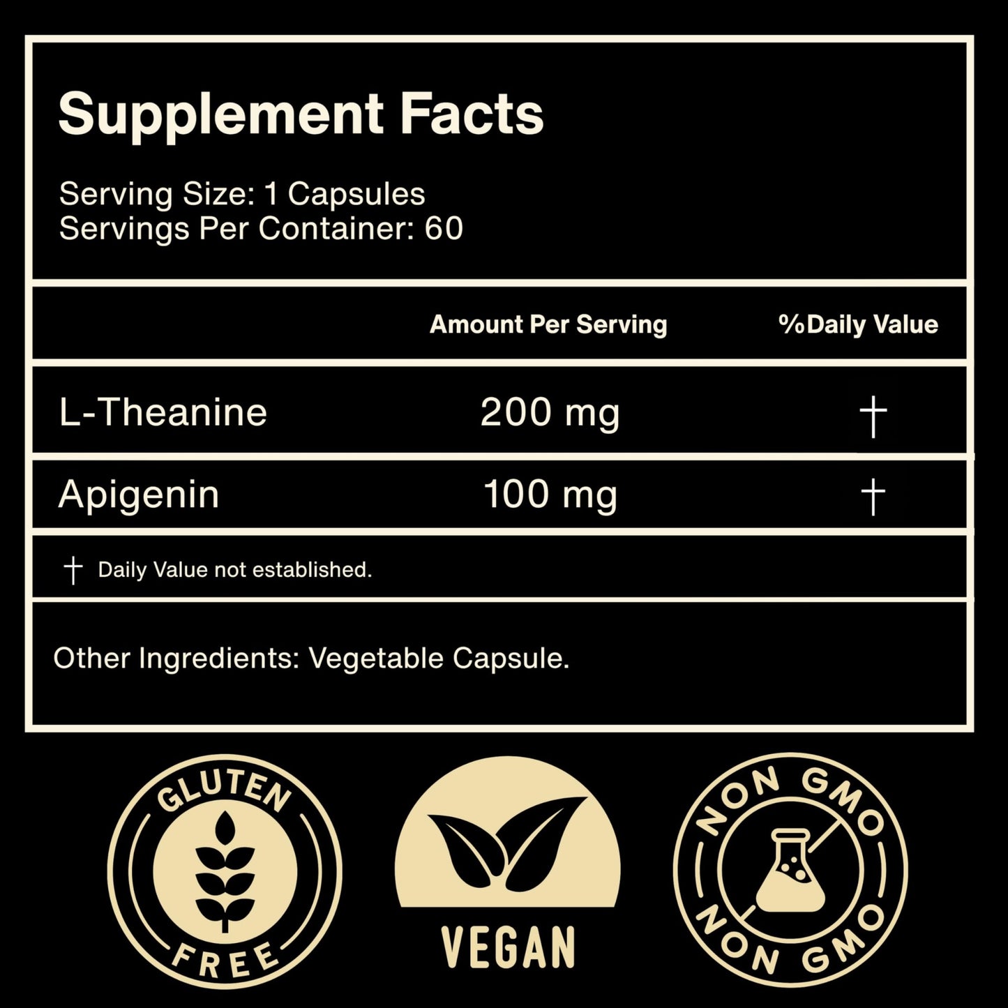 Mindvance Apigenin 100mg with L-Theanine 200mg Supplement Capsules for Sleep Support, Relaxation, Clarity & Calm | Melatonin Free | 60 Vegan Capsules - dailyvitalstore