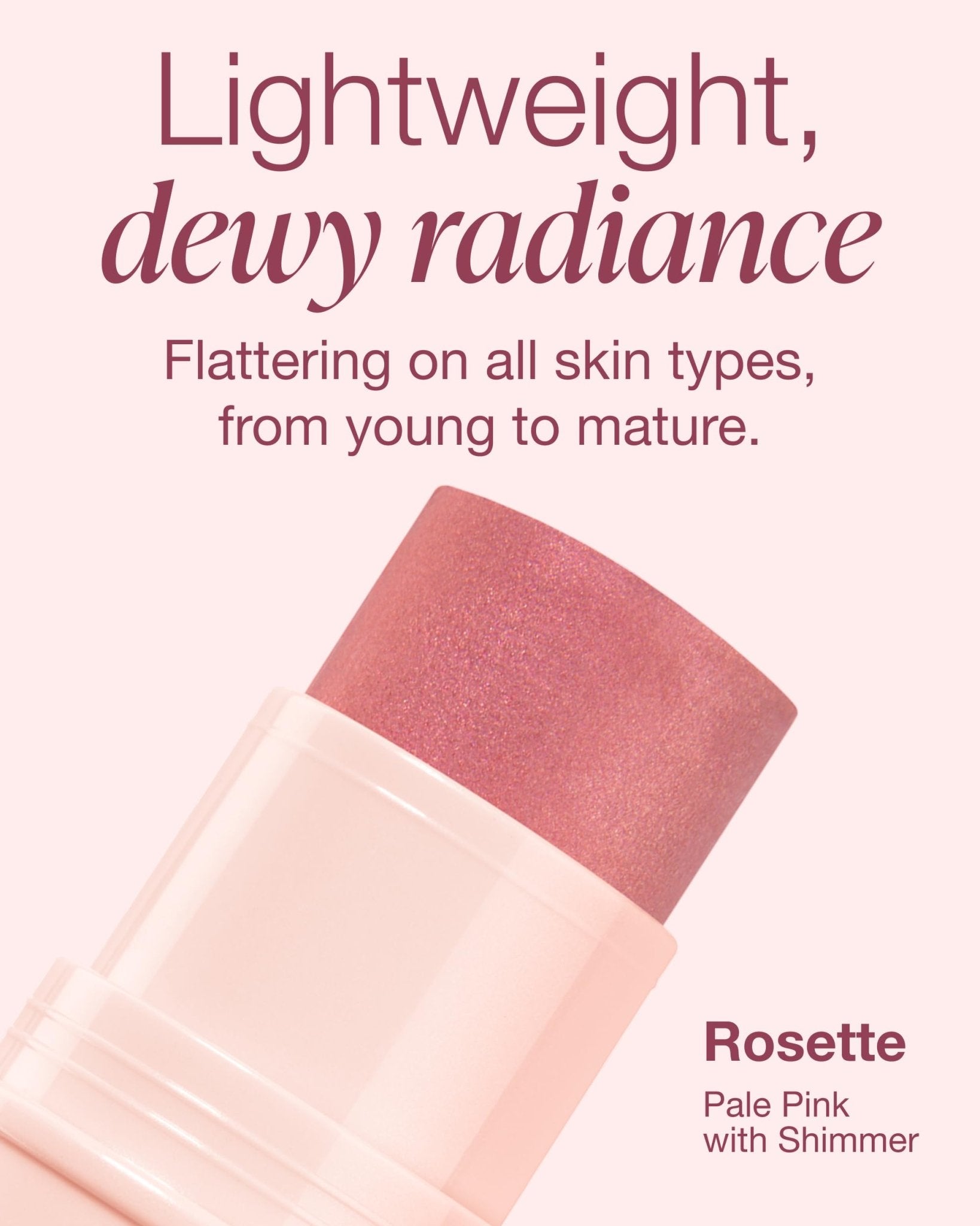 Mineral Fusion 3-in-1 Color Stick - Hydrating Cream Blush Tint for Cheek, Lip and Eye - Natural Multi Use Makeup (Rosette) - dailyvitalstore
