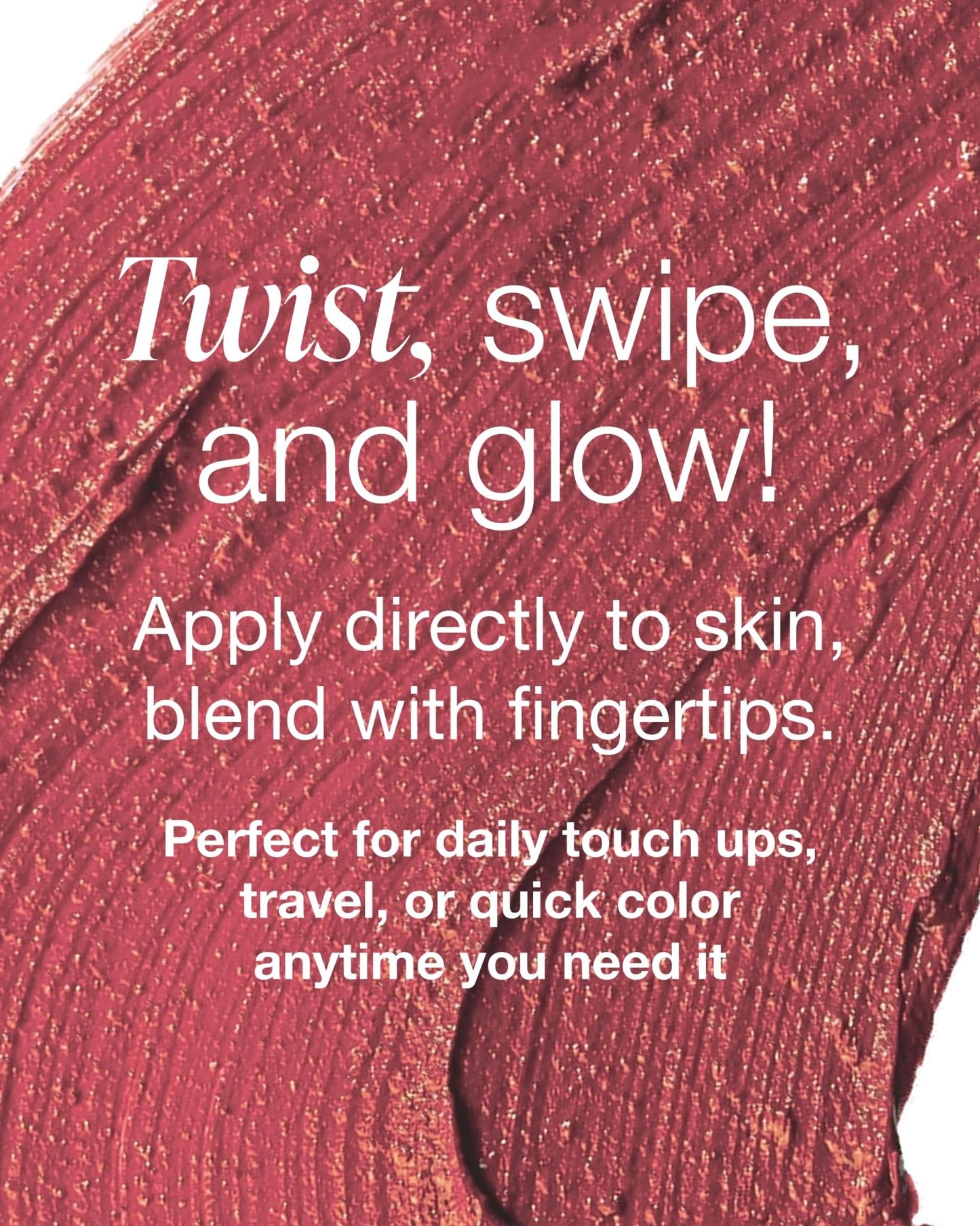 Mineral Fusion 3-in-1 Color Stick - Hydrating Tinted Cream Blush for Cheeks, Lip and Eye - Natural Multi Use Makeup (Berry Glow) - dailyvitalstore