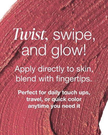 Mineral Fusion 3-in-1 Color Stick - Hydrating Tinted Cream Blush for Cheeks, Lip and Eye - Natural Multi Use Makeup (Berry Glow) - dailyvitalstore