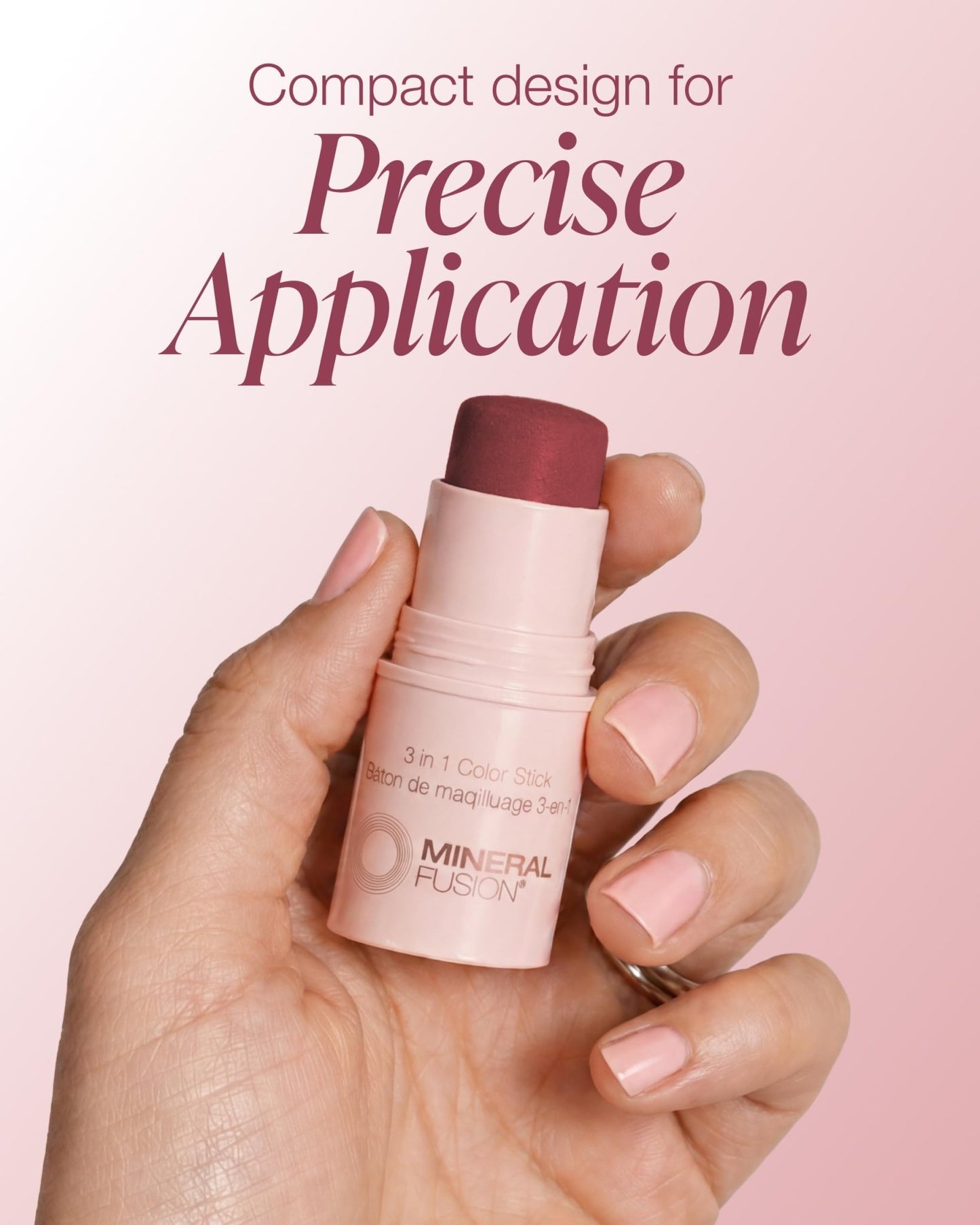 Mineral Fusion 3-in-1 Color Stick - Hydrating Tinted Cream Blush for Cheeks, Lip and Eye - Natural Multi Use Makeup (Berry Glow) - dailyvitalstore