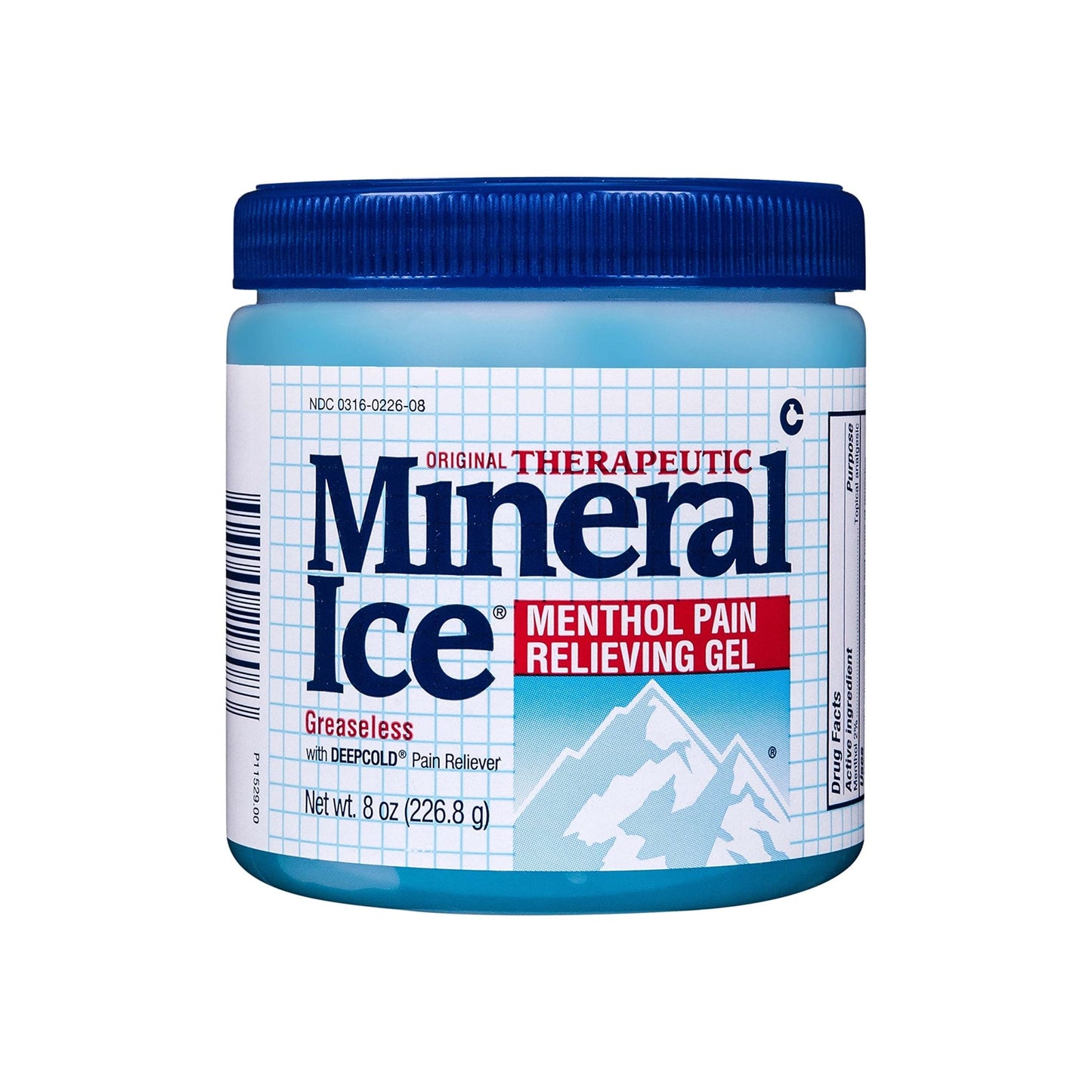 Mineral Ice Original Therapeutic Menthol Pain Relief Gel. Greaseless with "Deepcold" Pain Reliever. Provides Cooling & Penetrating Relief for Arthritis, Simple Backache, Strains & Sprains (8 Ounce) - dailyvitalstore