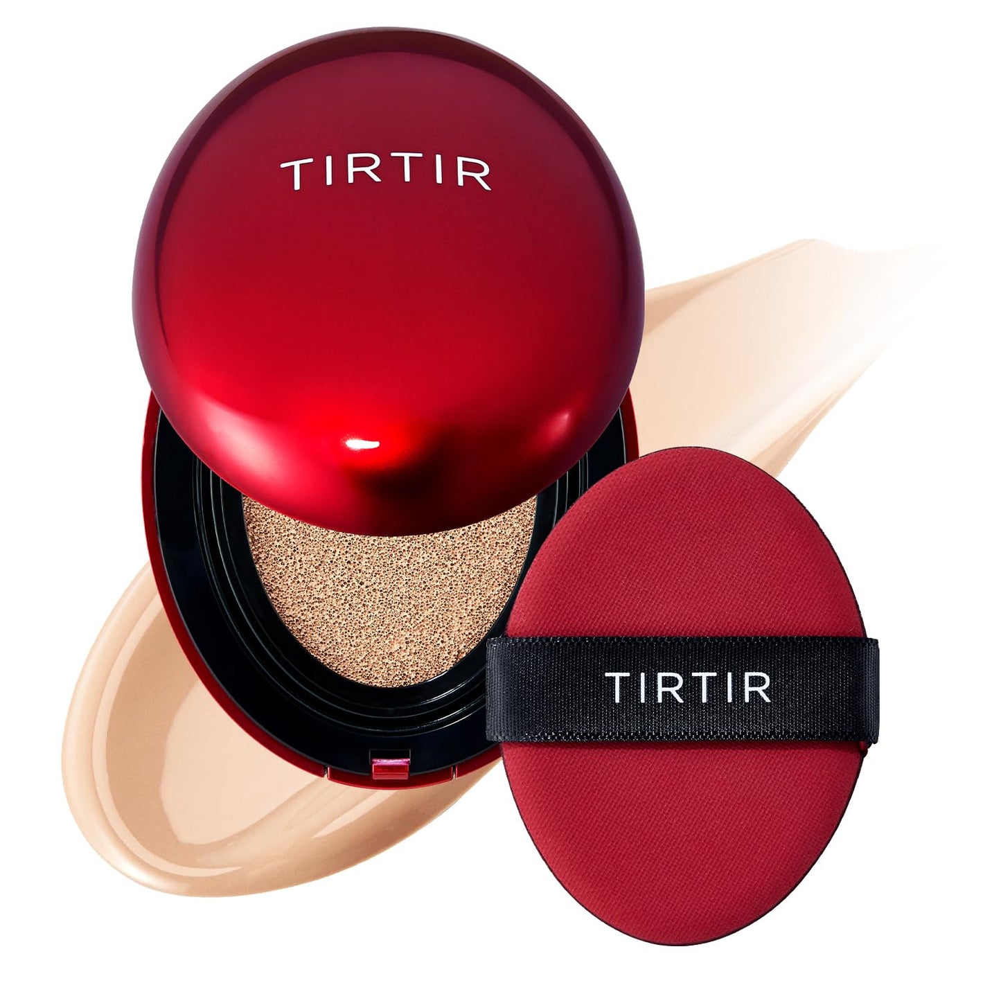 [*Mini Size*] TIRTIR Mask Fit Red Cushion Foundation | Full coverage, Weightless, Skin fit, Satin Glow Finish, Korean Makeup BB Foundation, beauty, Tattoo cover up, Buildable (21N Ivory, 0.15 Fl Oz) - dailyvitalstore