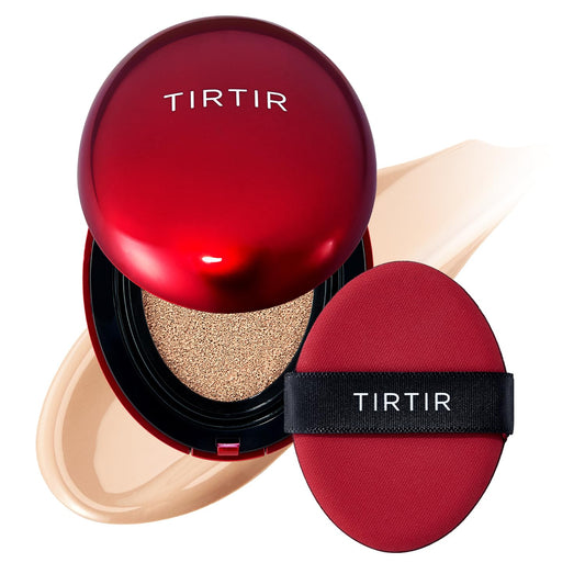 [*Mini Size*] TIRTIR Mask Fit Red Cushion Foundation | Full coverage, Weightless, Skin fit, Satin Glow Finish, Korean Makeup BB Foundation, beauty, Tattoo cover up, Buildable (21N Ivory, 0.15 Fl Oz) - dailyvitalstore