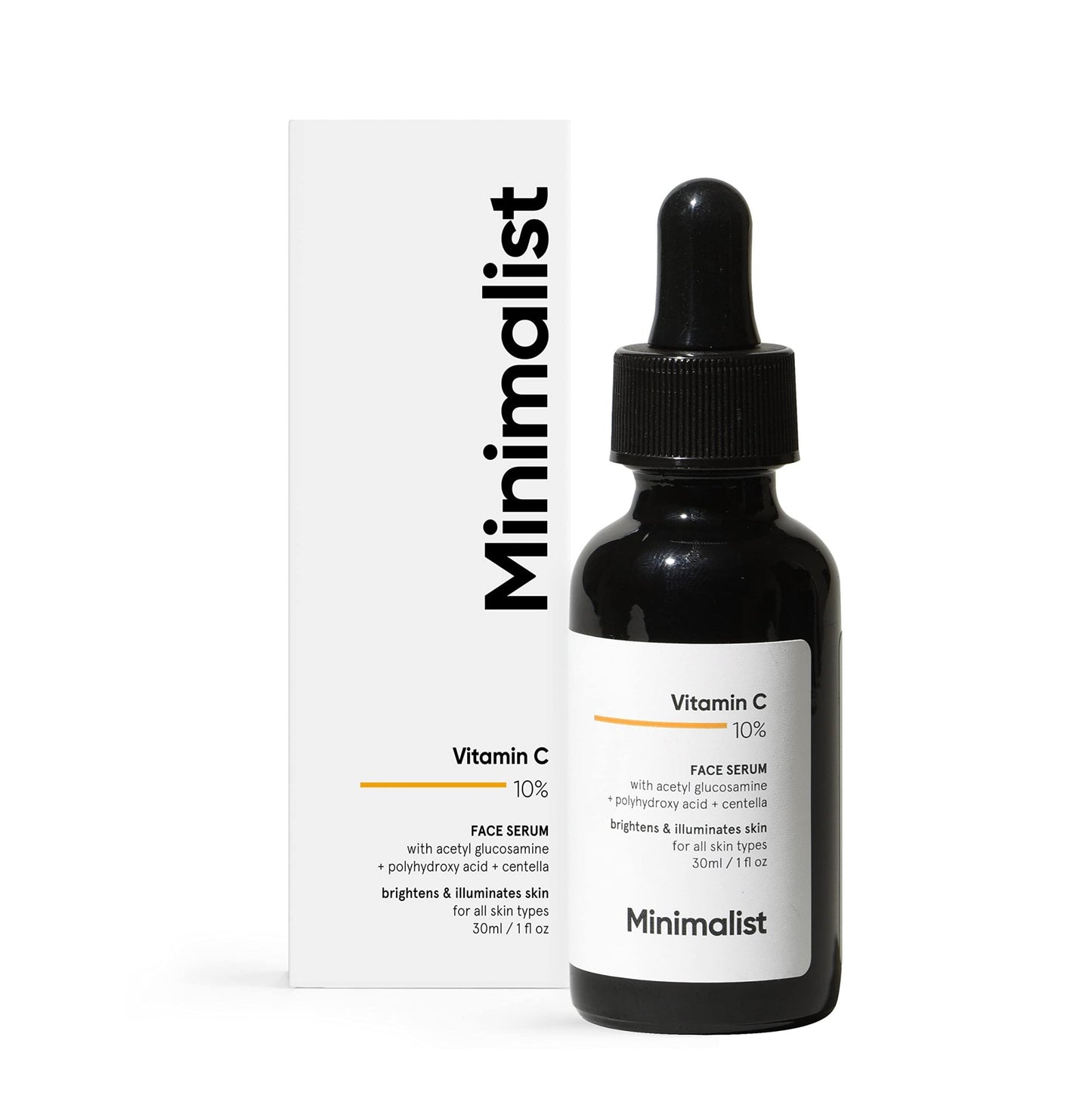 Minimalist 10% Advanced Vitamin C Serum for Glowing Skin | Brightening & Dark Spot Treatment | Treats Uneven Skin Tone, Dullness & UV Damage - dailyvitalstore