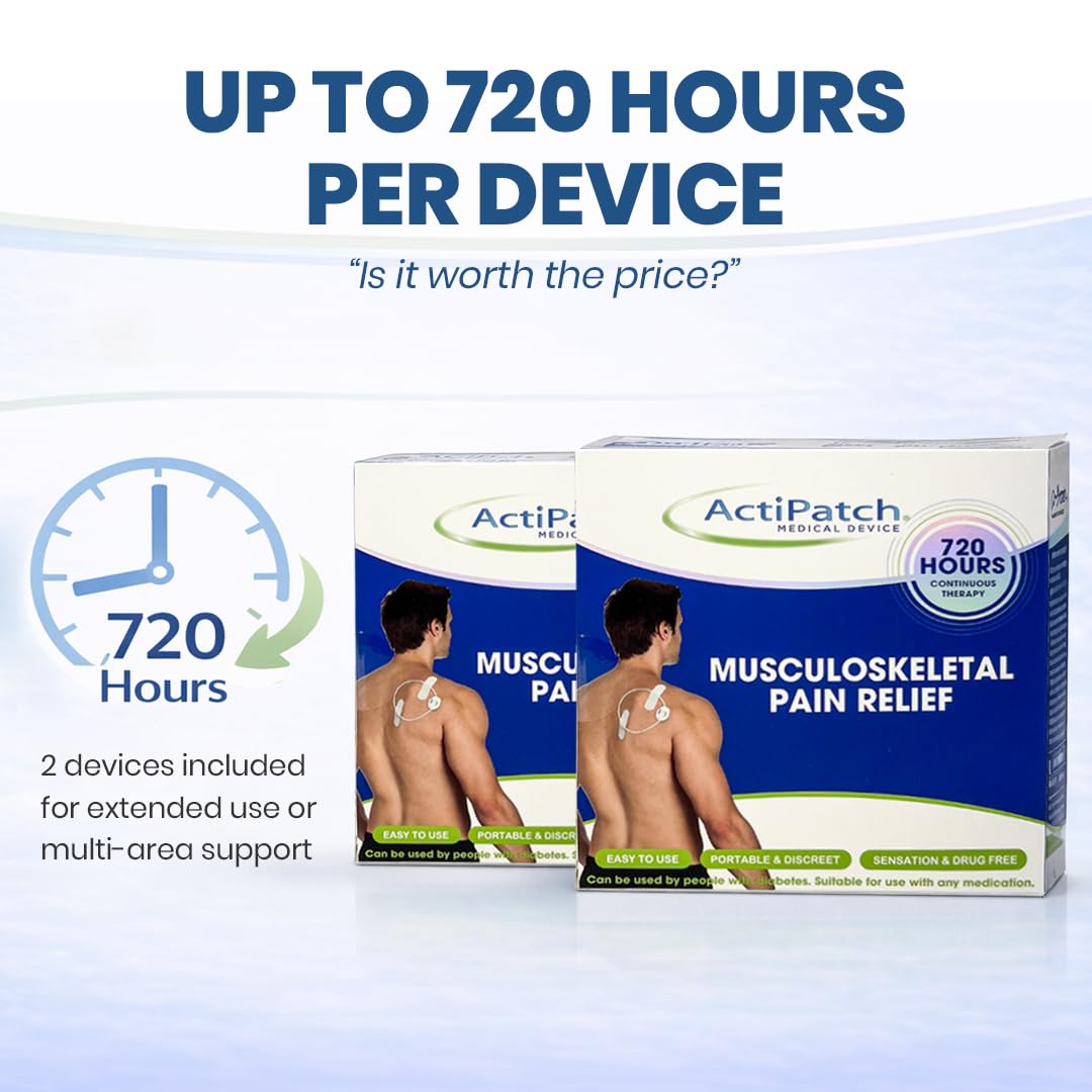 Mint Bucket ActiPatch Wearable Pain-Relief Device, 2-Pack Bundle – Pulsed Shortwave Therapy Loop for Back, Knee, Hip & Joint Discomfort, Long Lasting Leg Pain Relief Product - dailyvitalstore