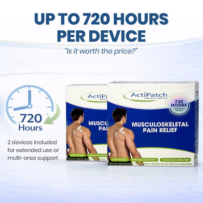 Mint Bucket ActiPatch Wearable Pain-Relief Device, 2-Pack Bundle – Pulsed Shortwave Therapy Loop for Back, Knee, Hip & Joint Discomfort, Long Lasting Leg Pain Relief Product - dailyvitalstore