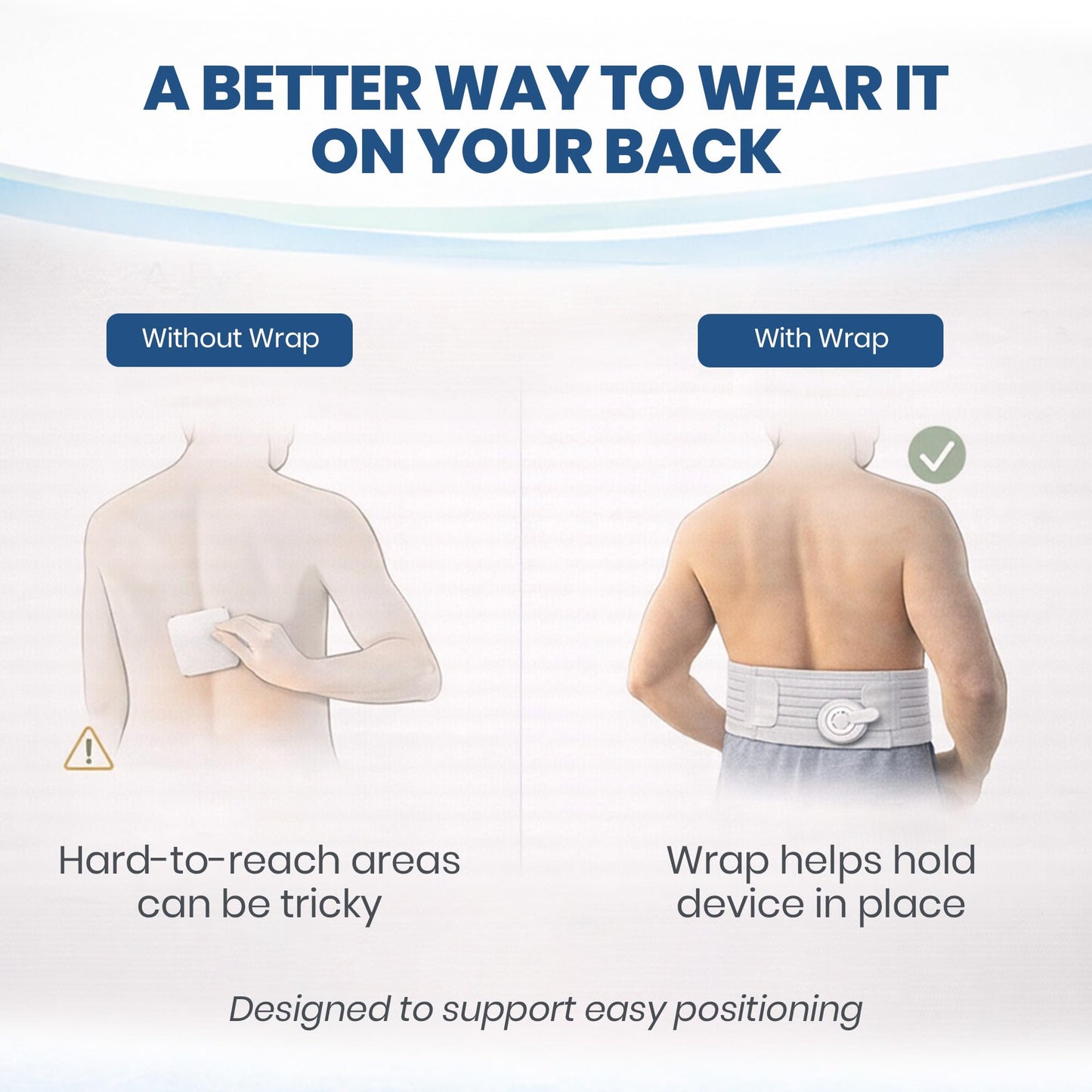 Mint Bucket ActiPatch Wearable Pain-Relief Device, Adjustable Back Wrap Kit for Lower Back, Secure Velcro Hold, Drug-Free Therapy Support, Device + Wrap Included - dailyvitalstore